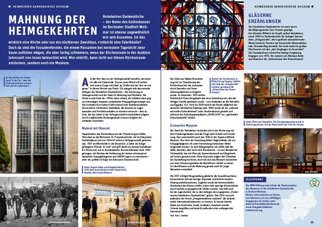 Artikel im Magazin der NRW-Stiftung